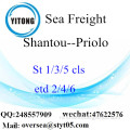 Shantou Port LCL consolidatie Priolo